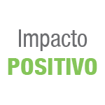 Logotipo de 'Impacto Positivo' con texto en negro y verde.