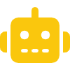 Icono de un robot amarillo con forma cuadrada.