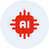 Icono de IA representado como un chip
