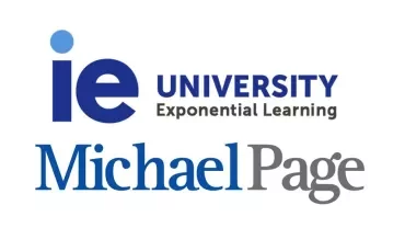 Logotipos de IE University y Michael Page.